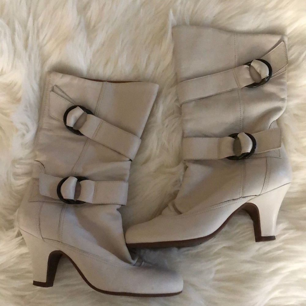 Aldo Ivory Mid Calf Boots